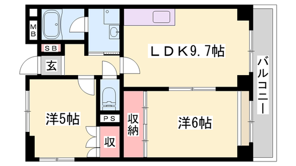 ラ・バレーヌ辻井の物件間取画像